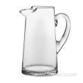 glass water jug with paper rattan and handle